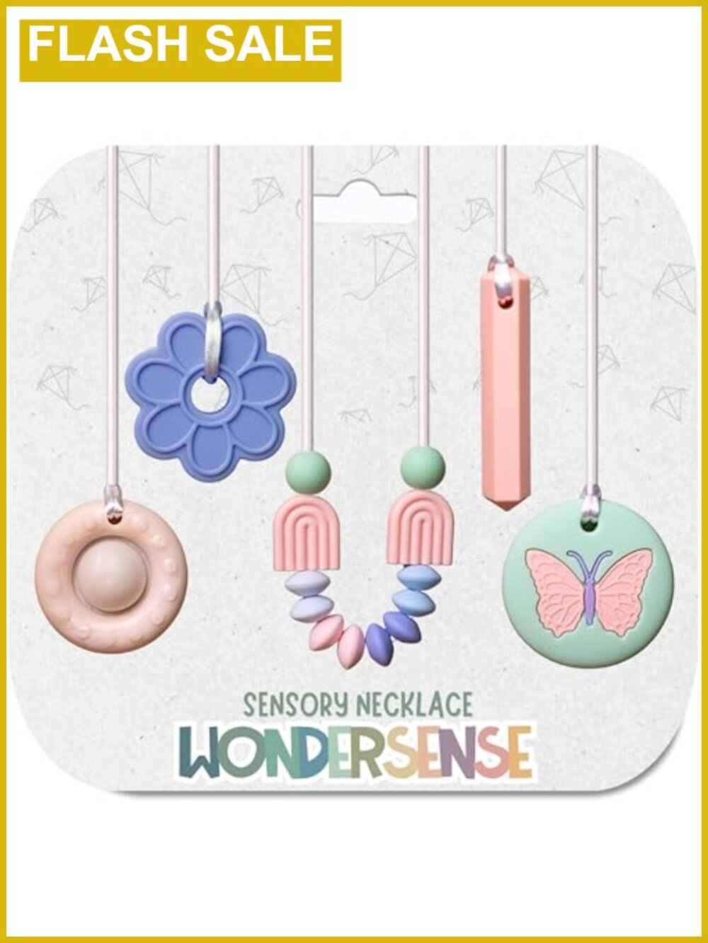 Silicone Sensory Chew Necklaces Teething Toys Autism ADHD Fidget